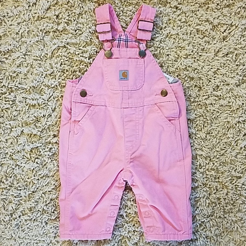 Carhartt denim fleece lined overalls